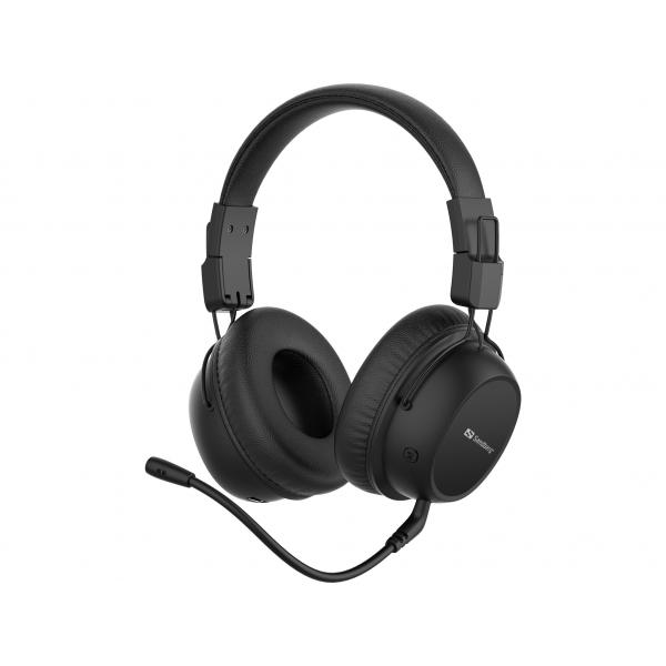 Sandberg 126-36 cuffia e auricolare Wireless A Padiglione Gaming USB tipo-C Bluetooth Nero (Wireless Headset ANC FlexMic - Bluetooth Headset ANC - FlexMic, Headset, Head-band, Gaming, Black, Binaural