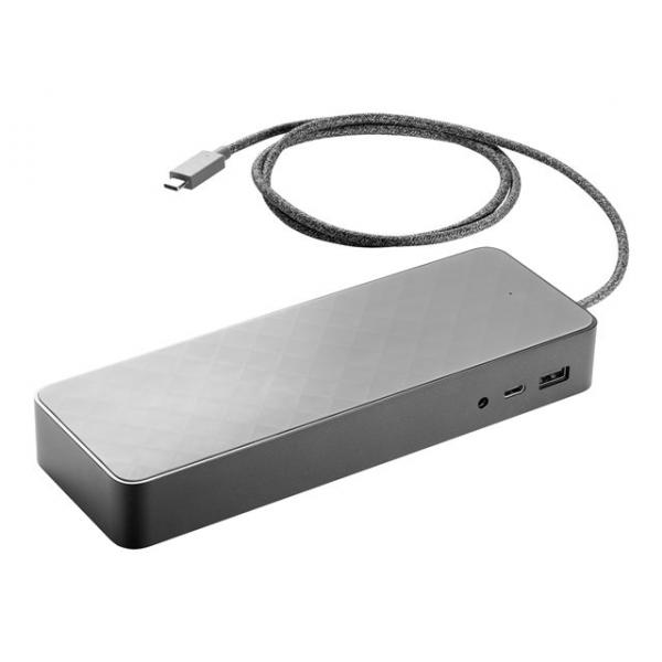 Grade A Certified Refurbished N1K6B70860 replicatore di porte e docking station per laptop USB tipo-C Nero (HP USB-C UNIVERSAL DOCKING - STATION GRADE A 1YR WARRANTY)