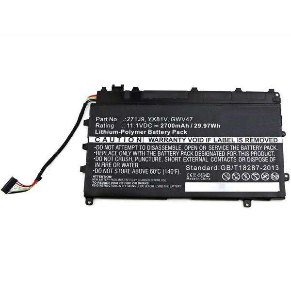 CoreParts MBXDE-BA0106 ricambio per laptop Batteria (Laptop Battery for Dell - 24.42Wh 11.1V 2200mAh 24Wh - Li-Pol 11.1V 2200mAh Black, Latitude 13 7000, Latitude 7350 - Warranty: 12M)