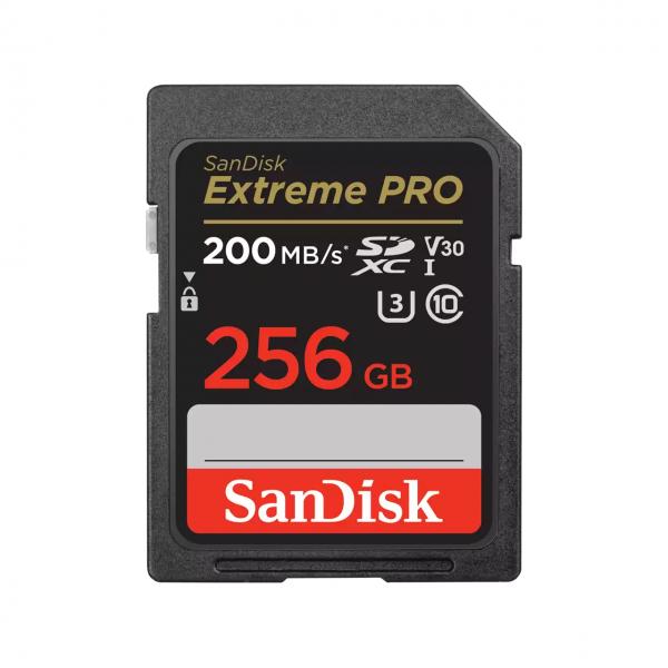 SANDISK EXTREME PRO 256GB SDXC MEMORY CARD + 2 YEARS