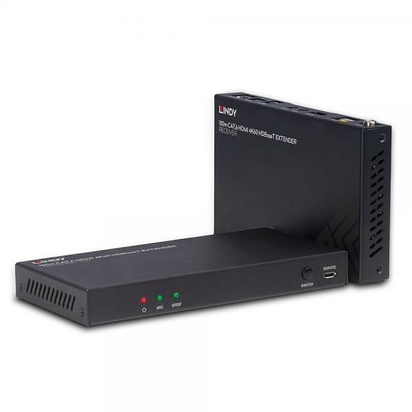 Lindy 38340 estensore KVM Trasmettitore e ricevitore (100M Cat.6 Hdmi 4K60 Hdbaset - Extender - Warranty: 24M)
