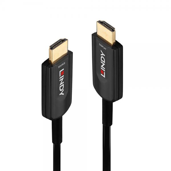 Lindy 38380 cavo HDMI 10 m HDMI tipo A [Standard] Nero (10M FIBRE OPTIC HYBRID ULTRA HIGH SP)