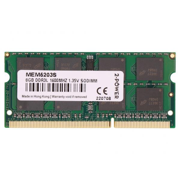 2-Power MEM5203S memoria 8 GB 1 x 8 GB DDR3L 204-pin SO-DIMM (8GB DDR3L 1600MHz 1.35V SoDIMM)