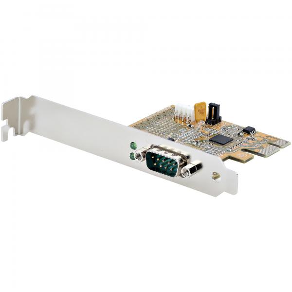 StarTech.com Scheda seriale PCI Express a 1 porta; Scheda di interfaccia seriale da PCIe a RS232 [DB9], Scheda PCIe per PC con 16C1050 UART, staffe standard o a basso profilo, ritenzione COM, Windows