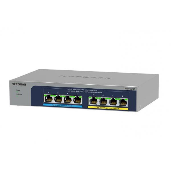 NETGEAR MS108UP Non gestito 2.5G Ethernet [100/1000/2500] Supporto Power over Ethernet [PoE] (8-P POE MULTI-GIG UNMGD SWITCH - POE++ ULTRA60)