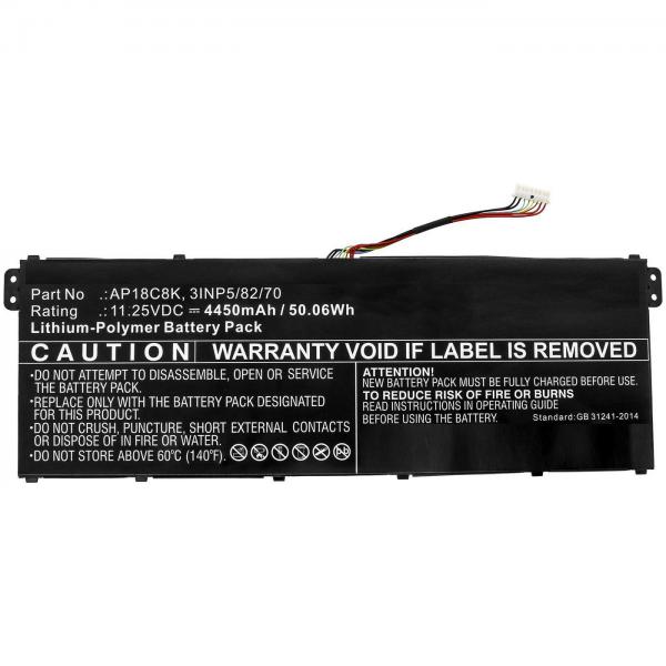 CoreParts MBXAC-BA0099 ricambio per laptop Batteria (Laptop Battery for Acer - 50.24Wh 11.55V 4350mAh - 50.06Wh Li-Pol 11.25V 4450mAh Black for Acer Notebook, Laptop Aspire 5 - Warranty: 12M)