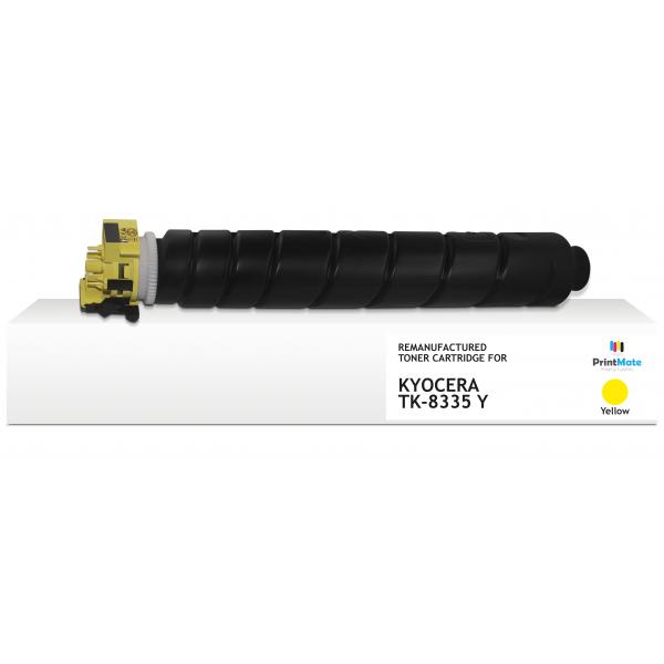 PrintMate K40214F6 cartuccia toner 1 pz Compatibile Giallo (REMANUFACTURED YELLOW TONER TK-8335Y 15000P YIELD)