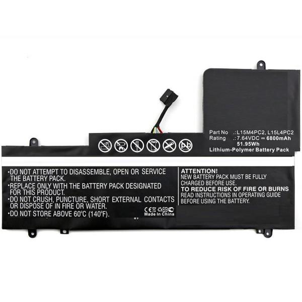 CoreParts MBXLE-BA0054 ricambio per laptop Batteria (Laptop Battery for Lenovo - 51.68Wh 7.6V 6800mAh 52Wh - Li-Pol 7.64V 6800mAh Black, Yoga 710 15, Yoga 710-15ISK, Yoga 710-15ISK - Warranty: 12M)