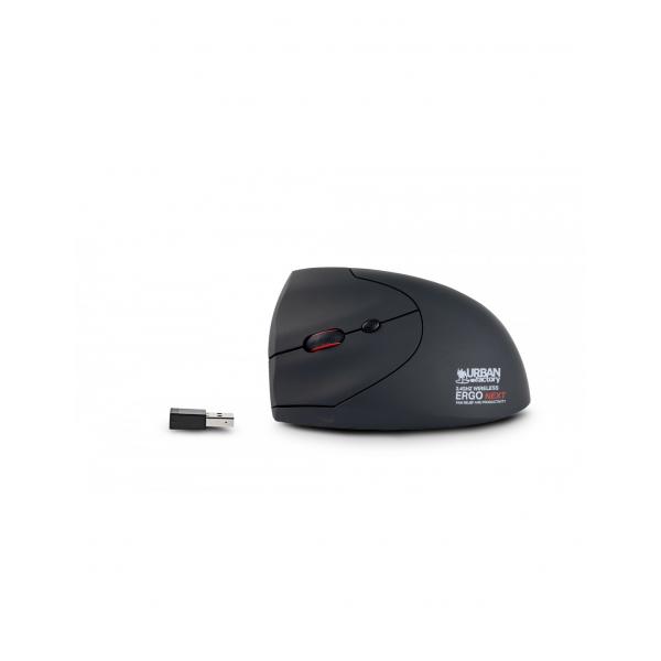 Urban Factory Ergo Next mouse Mancino RF Wireless + USB Type-A Ottico 1600 DPI (ERGO NEXT 2.4GHZ ERGONOMIC - VERTICAL LEFT-HANDED WIRELESS MO)