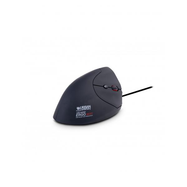 Urban Factory EMR01UF-N mouse Ufficio Mano destra USB tipo A Ottico 3600 DPI (ERGO NEXT VERTICAL ERGONOMIC - WIRED MOUSE FOR RIGHT-HANDED)