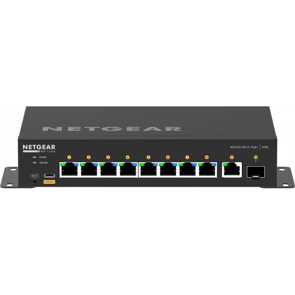 NETGEAR GSM4210PD-100EUS switch di rete Gestito L2/L3 Gigabit Ethernet [10/100/1000] Supporto Power over Ethernet [PoE] Nero (Netgear GSM4210PD-100EUS M4250-9G1F-POE+ MANAGED SWCH [GSM4210PD] [Lifeti