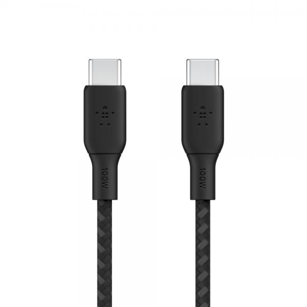 Belkin CAB014bt3MBK cavo USB USB 2.0 3 m USB C 0,48 Gbit/s 100 W Nero (Usb Cable 3 M Usb 2.0 Usb C - Black - Warranty: 12M)