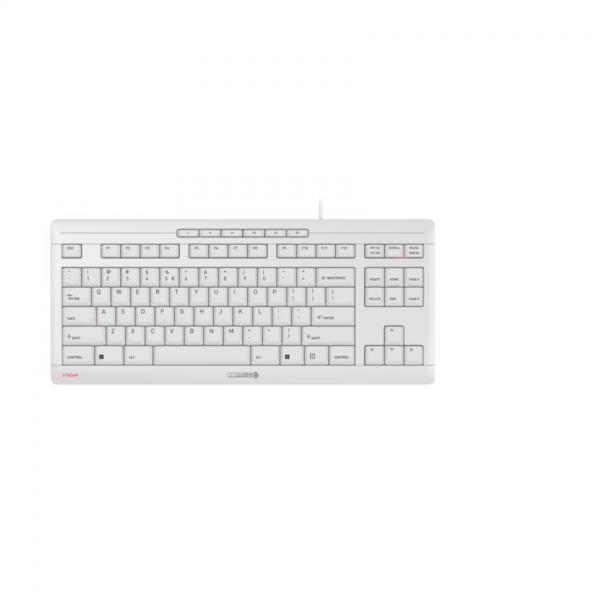 CHERRY STREAM KEYBOARD TKL tastiera Universale USB QWERTY Inglese Bianco (CHERRY STREAM KEYBOARD TKL - PALE GREY) - Versione Tedesca