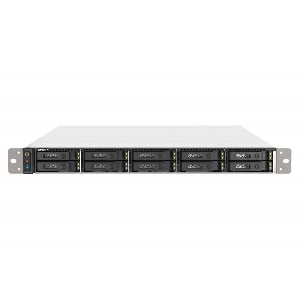 QNAP TS-h1090FU NAS Rack [1U] EPYC 7302P 128 GB DDR4 0 TB QuTS hero Nero, Grigio (1U 10-bay all flash NAS § U.2/U.3 NVMe PCIe Gen4 x4 and SATA 6Gbps bays § AMD EPYC 7302P 16C 32T 3.1GHz § boost up to