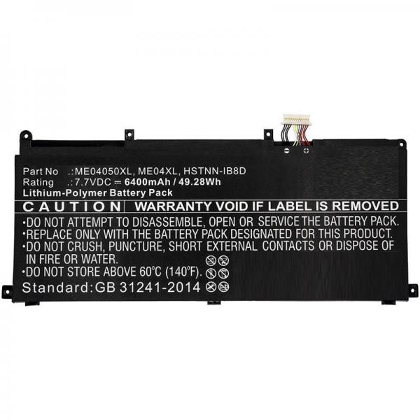 CoreParts MBXHP-BA0230 ricambio per laptop Batteria (Laptop Battery for HP 45.60Wh - 7.6V 6000mAh 46Wh Li-Pol 7.7V - 6000mAh Black for HP Notebook, Laptop Elite x2 1013, ELITE x2 1013 G3, Elite x2 -