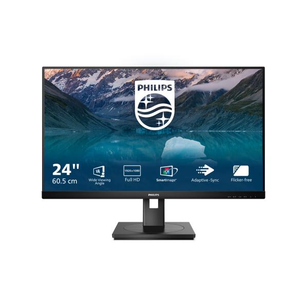 Philips S Line 242S9JML/00 Monitor PC 61 cm [24] 1920 x 1080 Pixel Full HD LCD Nero (Philips 242S9JML - S Line - monitor a LED - 24 [23.8 visualizzabile] - 1920 x 1080 Full HD [1080p] @ 75 Hz - VA -
