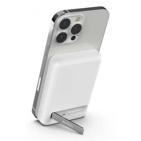 Belkin BoostCharge 5000 mAh Carica wireless Bianco (BOOST CHARGE MAGNETIC WIRELESS - POWERBANK STAND 5.000 MAH WHITE)