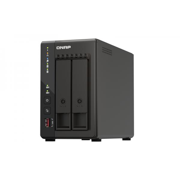 QNAP TS-253E NAS Tower Intel® Celeron® J6412 8 GB 0 TB QNAP QTS Nero (QNAP TS-253E - Server NAS - 2 alloggiamenti - SATA 6Gb/s - RAID 0, 1, 5, 6, 10, 50, JBOD, 60 - RAM 8 GB - 2.5 Gigabit Ethernet -
