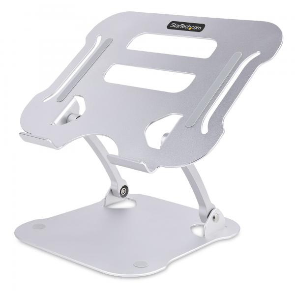 StarTech.com Supporto per PC Portatile da Scrivania - Stand Ergonomico ad Altezza Regolabile per Notebook, Rialzo Inclinato in Alluminio per Computer Portatili fino a 10kg - Alzata Portatile da Tavol