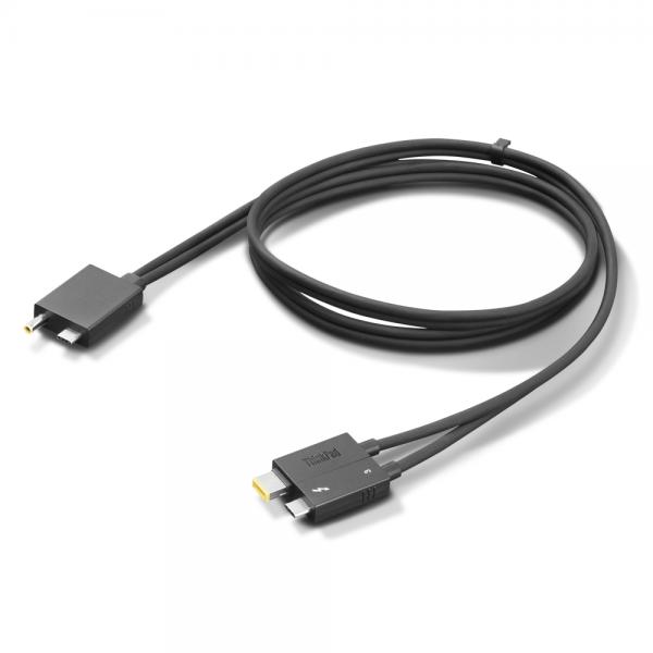 Lenovo 4X91K16970 Cavo Thunderbolt 0,7 m 40 Gbit/s Nero (THINKPAD TUNDERBOLT 4 - WORKSTATION DOCK SPLIT CABLE)