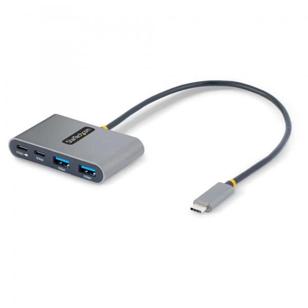 StarTech.com Hub USB-C a 4 porte con 100W Power Delivery Pass-Through - Adattatore USB C a 2x USB-A + 2x USB-C - USB 3.0 5Gbps - Cavo lungo 30cm - Hub multiporta USB Type-C a USB-A/C portatile (4-POR