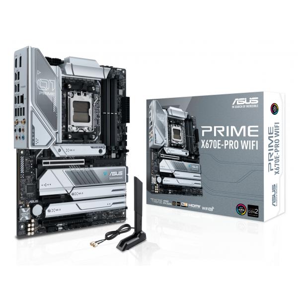 ASUS PRIME X670E-PRO WIFI AMD X670 Socket AM5 ATX (ASUS Mainboard Prime X670E-PRO WIFI - ATX - Socket AM5 - AMD)