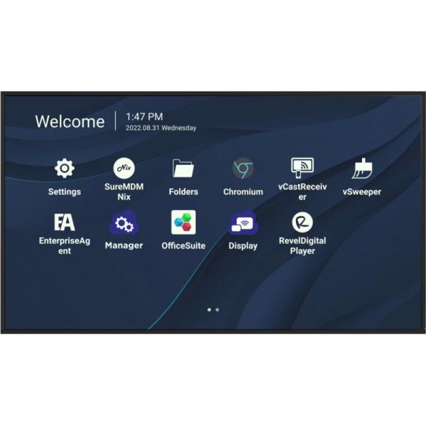 Viewsonic CDE7530 visualizzatore di messaggi 190,5 cm [75] Wi-Fi 450 cd/m² 4K Ultra HD Nero Processore integrato Android 11 (CDE7530 - 75 4K [UHD] LED - Signage Presentation Display, - Landscape or P