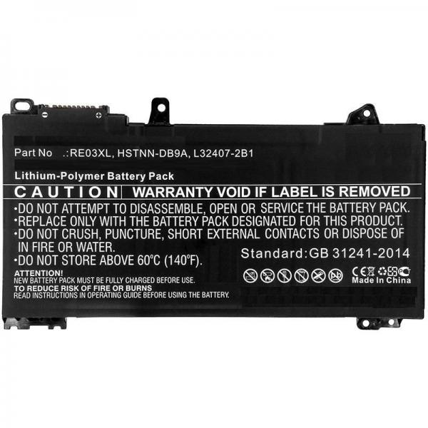 CoreParts MBXHP-BA0213 ricambio per laptop Batteria (Laptop Battery for HP 41.07Wh - 11.1V 3700mAh 41.07Wh Li-Pol - 11.1V 3700mAh 6BN40EA, 6BN46ET, ProBook 430 G6 - Warranty: 12M)