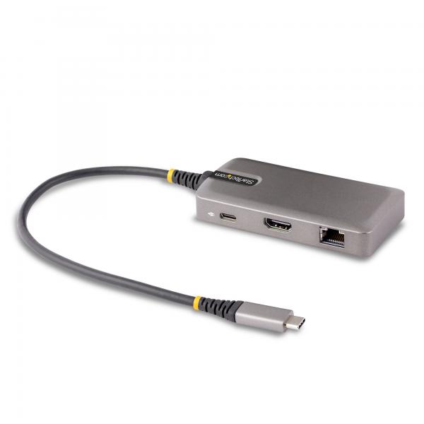 StarTech.com Adattatore Multiporta USB-C - Docking Station USB Type C HDMI 4K 60Hz - Hub a 2 Porte USB 3.0 5 Gbps - PD 100W Pass-Trough - GbE - USB Tipo C Mini Dock, Windows/macOS/ChromeOS (USB-C MUL