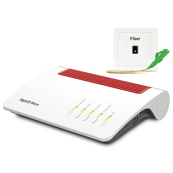 Box 5590 Fiber router wireless Gigabit Ethernet Dual-band [2.4 GHz/5 GHz] Bianco (Fritz!Box 5590 Fiber Wireless - Router Gigabit Ethernet - Dual-Band [2.4 Ghz / 5 Ghz] White - Warranty: 12M)