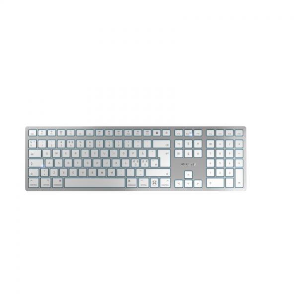 CHERRY KW 9100 SLIM FOR MAC tastiera Universale USB + Bluetooth QWERTY Inglese Argento (KW 9100 SLIM FOR MAC KEYBOARD - WIRELESS SILVER UK-ENGLISH) - Versione Tedesca
