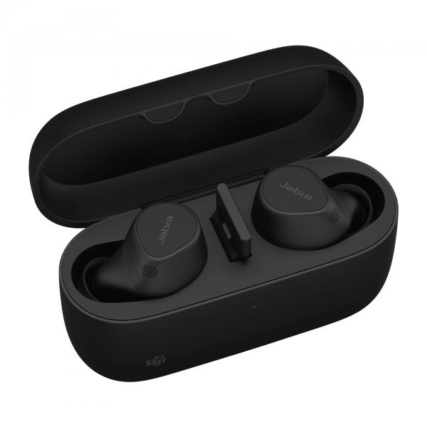 Jabra Evolve2 Buds Auricolare Wireless In-ear Ufficio USB Type-C / USB Type-A Bluetooth Nero (Jabra Evolve2 Buds MS - True wireless earphones with mic - in-ear - Bluetooth - active noise cancelling -