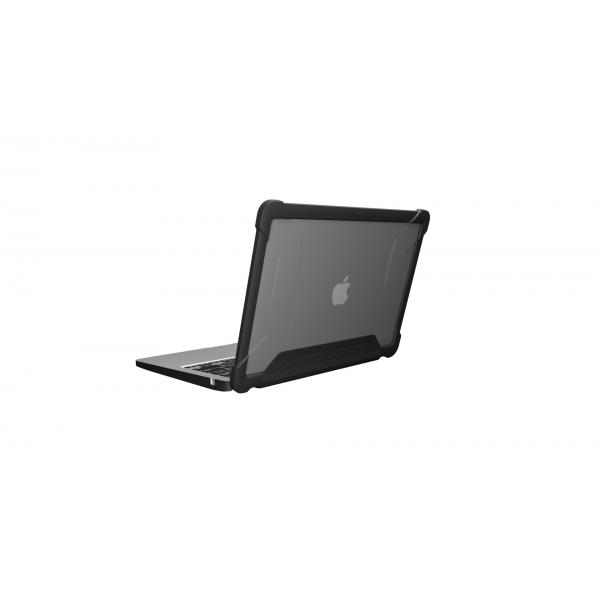 MAXCases Extreme Shell-L 33,8 cm [13.3] Cover Nero, Trasparente (EXTREME SHELL-L - MACBOOK AIR 13.6IN [BLACK/CLEAR])