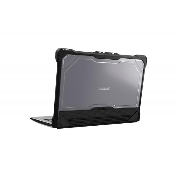 MAXCases Extreme Shell-L 27,9 cm [11] Cover a guscio Nero (Extreme Shell-L for Asus 1100 Series 11.6in Win 10/Chrome BR1100F Flip CR1 CR1 [Black/Clear])