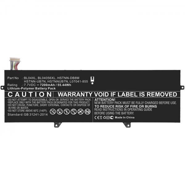 CoreParts MBXHP-BA0269 ricambio per laptop Batteria (Laptop Battery for HP 52.36Wh - 7.7V 6800mAh 52Wh 4Cell - Li-ion 7.7V 6800mAh Black, for EliteBook x360 1040 G5 - Warranty: 12M)