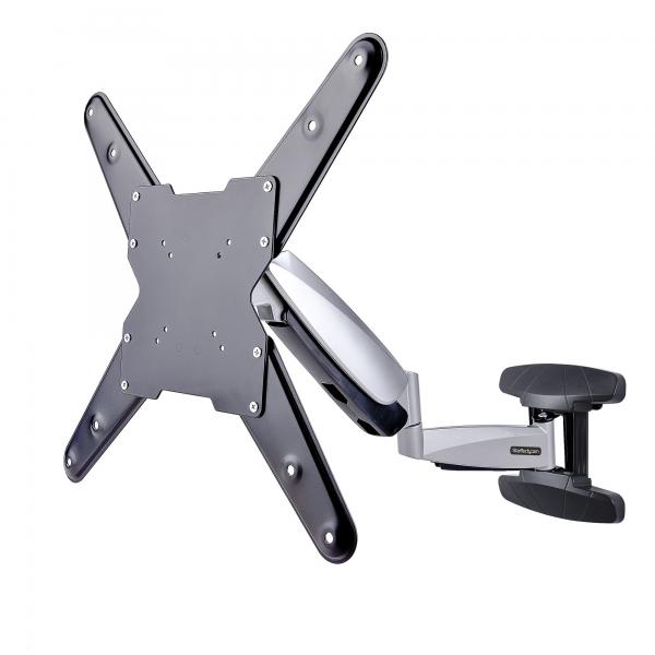 StarTech.com Staffa per TV a parete, supporto per TV VESA orientabile per display da 23 a 55, Braccio per TV sottile con supporto fino a 30 kg, Porta TV da parete estensibile/inclinabile/orientabile