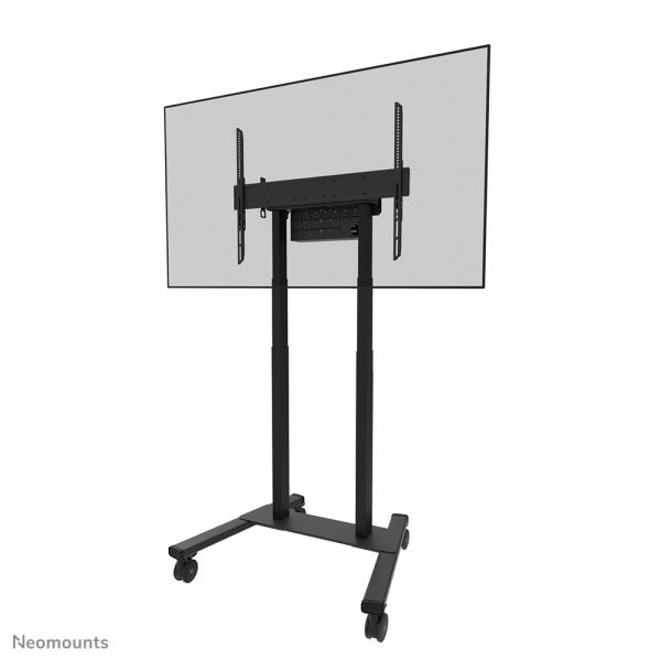 Neomounts FL55-875BL1 Carrello TV 55-100 - motorizzato - TÜV (FL55-875BL1, Mobile Motorised - Display Trolley, 55-100, Max - 110 kg, H:111,3-176,3 cm [35mm/sec], VESA 100x100-800x600, Lockable [excl.