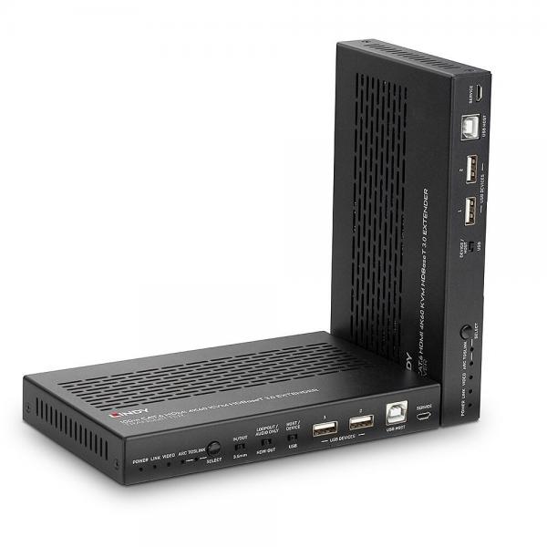 Lindy 38344 estensore KVM Trasmettitore e ricevitore (100M CAT.6 HDMI 4K60 HDBASET 3.0 KVM)