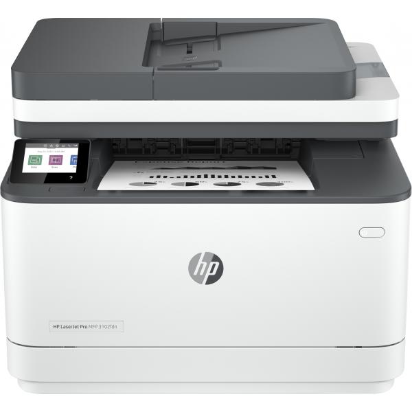 HP LaserJet Pro 3102fdn Multifunction Bianco e nero Stampante, Solo Ethernet; Fotocopiatrice, scanner (Laserjet Pro Mfp 3102Fdn - Printer, Black And White, - Printer For Small Medium Business, Print,