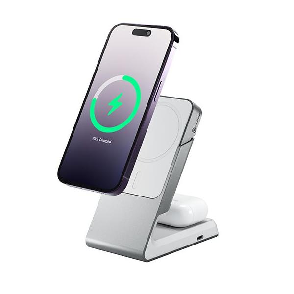 ALOGIC MSCDDWH Caricabatterie per dispositivi mobili Auricolare, Smartphone Bianco USB Carica wireless Ricarica rapida Interno (ALOGIC Matrix tr?dl?s opladningsstande)
