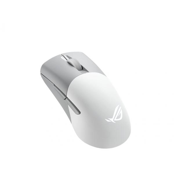 ASUS ROG Keris Wireless AimPoint mouse Gaming Mano destra RF Wireless + Bluetooth + USB Type-C Ottico 36000 DPI (ASUS ROG Keris Wireless AimPoint Gaming Mouse, White)