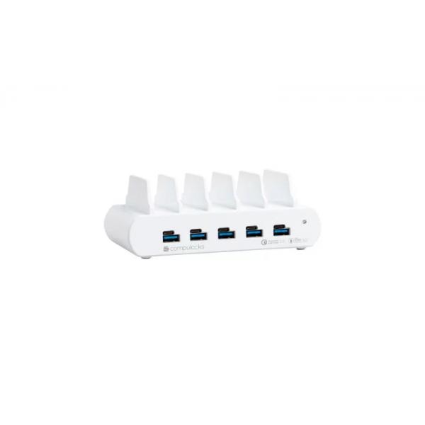 Compulocks 5 Ports USB Charging Dock Station Smartphone, Tablet Bianco AC Interno (5 PORTS USB CHARGING DOCK - STATION WITH EU PLUG)
