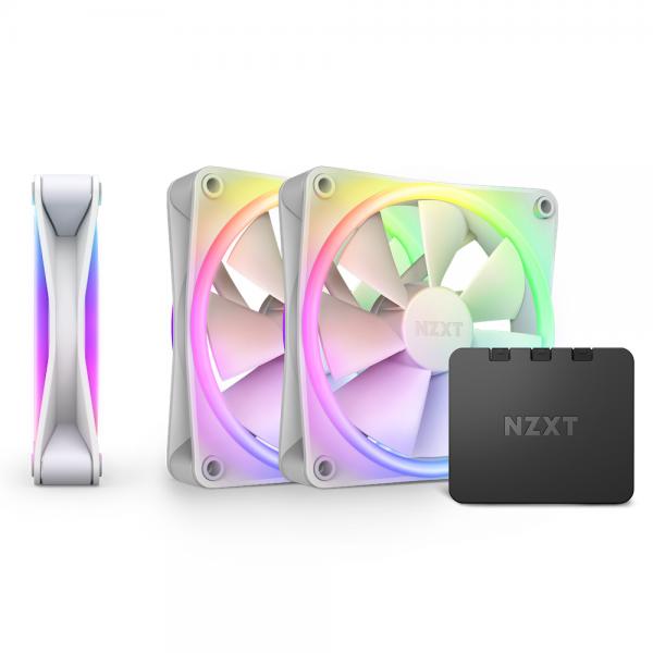 NZXT F120 RGB DUO Triple Pack Case per computer Ventilatore 12 cm Bianco 3 pz (NZXT F120 RGB DUO 120MM PWM 3PK WHT)