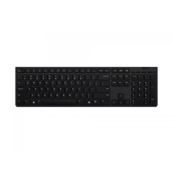 Lenovo 4Y41K04067 tastiera RF senza fili + Bluetooth QWERTY Inglese UK Grigio (Lenovo Professional - Keyboard - wireless - Bluetooth, 2.4 GHz - QWERTY - UK - grey - brown box) - Versione UK