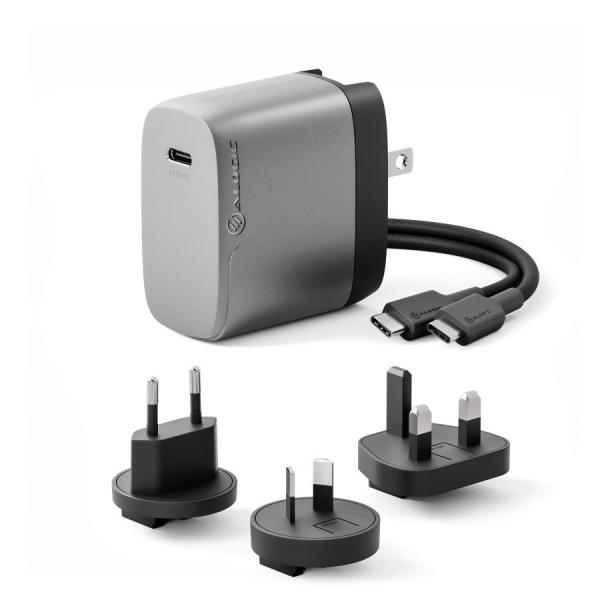 ALOGIC WCM1X67-SGR Caricabatterie per dispositivi mobili Tablet, Computer portatile, Smartphone Nero, Grigio AC Ricarica rapida Interno (1X67 RAPID POWER 67W MULTI - COUNTRY GAN CHARGER - SPACE GREY)