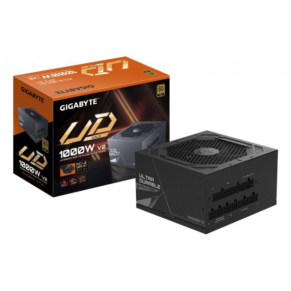 GIGABYTE UD1000GM PG5 V2 Alimentatore – PCIe Gen 5.1, 80 PLUS Gold, Design completamente modulare, Ventola da 120 mm, Compatibile con ATX 3.1, Spina EU (GIGABYTE 1000W GOLD F/M UD1000GM PG5)