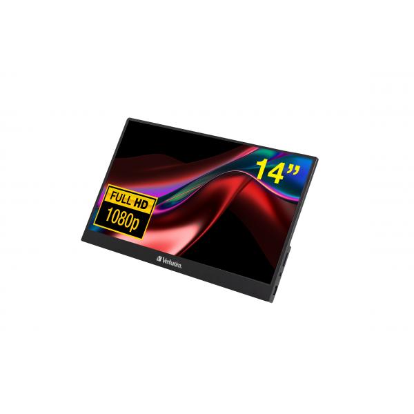 Verbatim 49590 Monitor PC 35,6 cm [14] 1920 x 1080 Pixel Full HD LCD Nero (Verbatim PM-14 Full HD Portable Monitor)