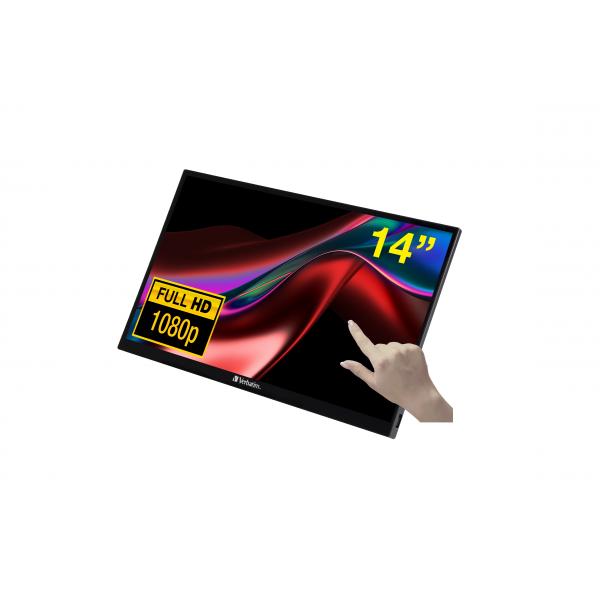 Verbatim 49591 Monitor PC 35,6 cm [14] 1920 x 1080 Pixel Full HD LCD Touch screen Nero (Verbatim PMT-14 Portable Touchscreen Monitor)