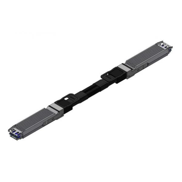 Nvidia MCP4Y10-N00A cavo InfiniBand e in fibra ottica 0,5 m OSFP Nero (Copper cbl IB twin prt NDR up to 800Gb)