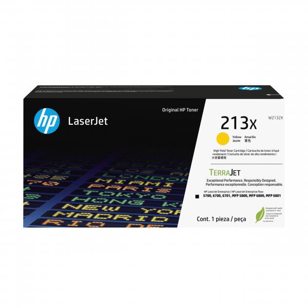 HP Cartuccia toner originale giallo ad alta capacità LaserJet 213X (HP 213X YELLOW TONER CARTRIDGE HIGH YIELD 6000 PAGES)